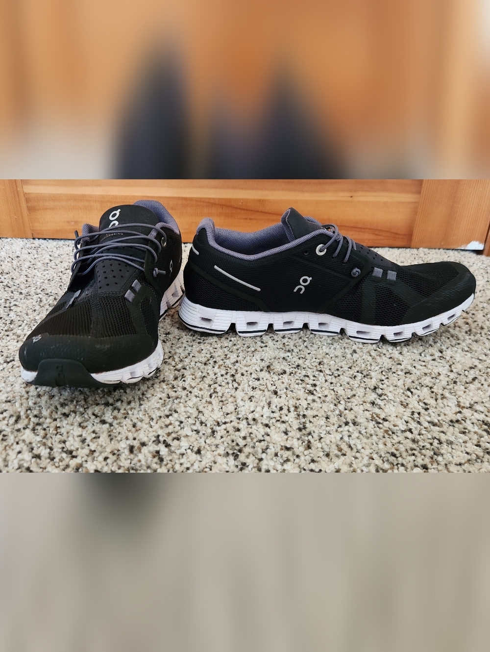 On Running Women's Black and Purple Athletic Sneakers - Picture 3 of 5